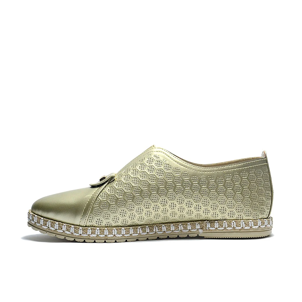 GOLD Mesh-Textile Side-Logo Lace-up Running Athletic Shoes for Women ,Scarpa Model B864 - Image 3