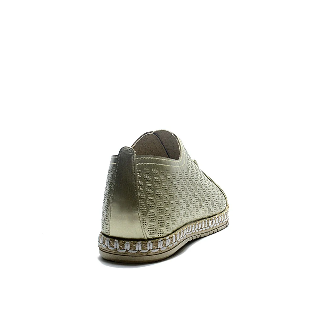 GOLD Mesh-Textile Side-Logo Lace-up Running Athletic Shoes for Women ,Scarpa Model B864 - Image 4