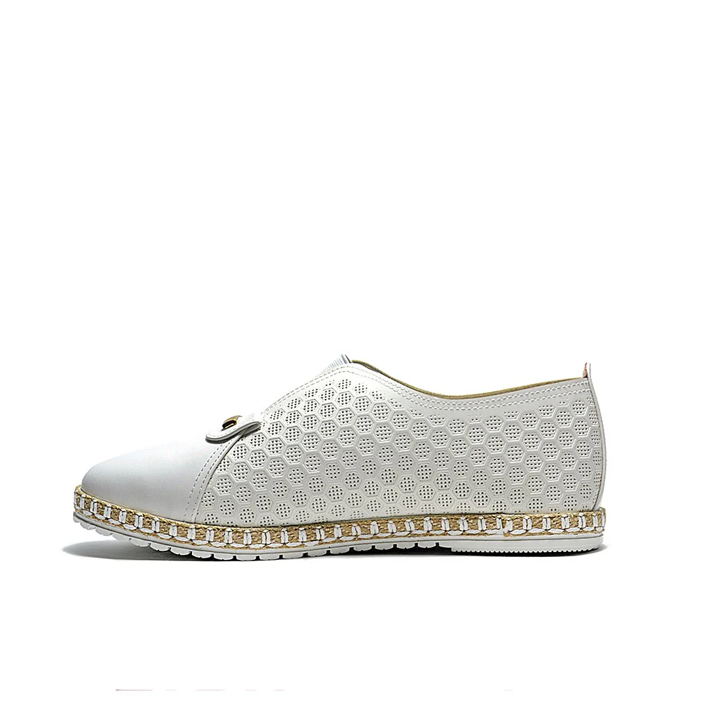 WHITE Mesh-Textile Side-Logo Lace-up Running Athletic Shoes for Women ,Scarpa Model B864 - Image 3