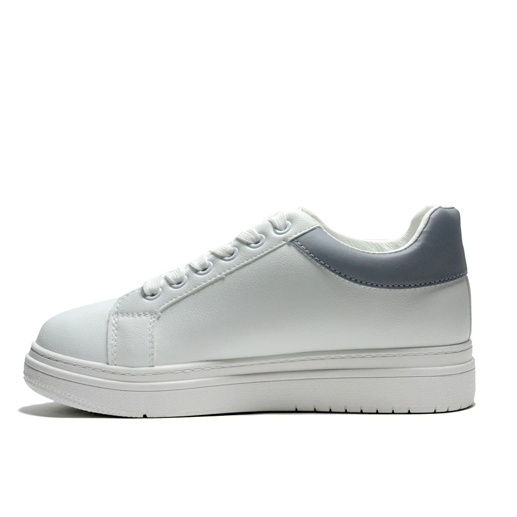 WHITE&GRAY Mesh-Textile Side-Logo Lace-up Running Athletic Shoes for Women ,Scarpa Model CCB02 - Image 3