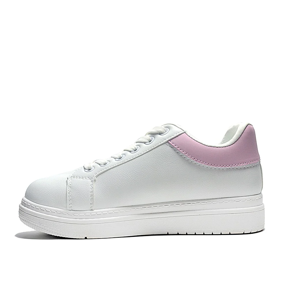 WHITE&PINK Mesh-Textile Side-Logo Lace-up Running Athletic Shoes for Women ,Scarpa Model CCB02 - Image 3