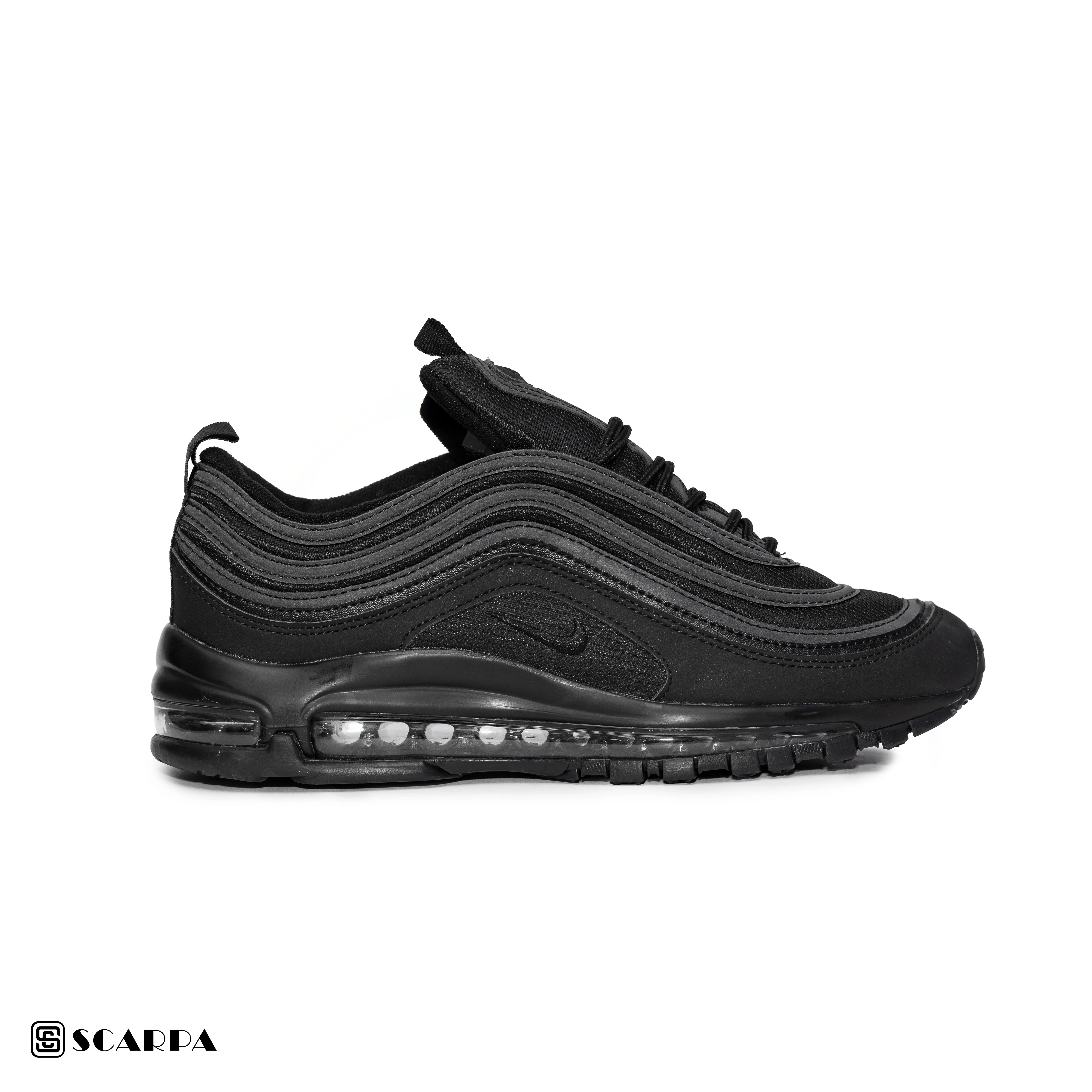 New comfartable Fashion Sneakers with BLACK Color ,Scarpa Model AIRMAX 97 - Image 2