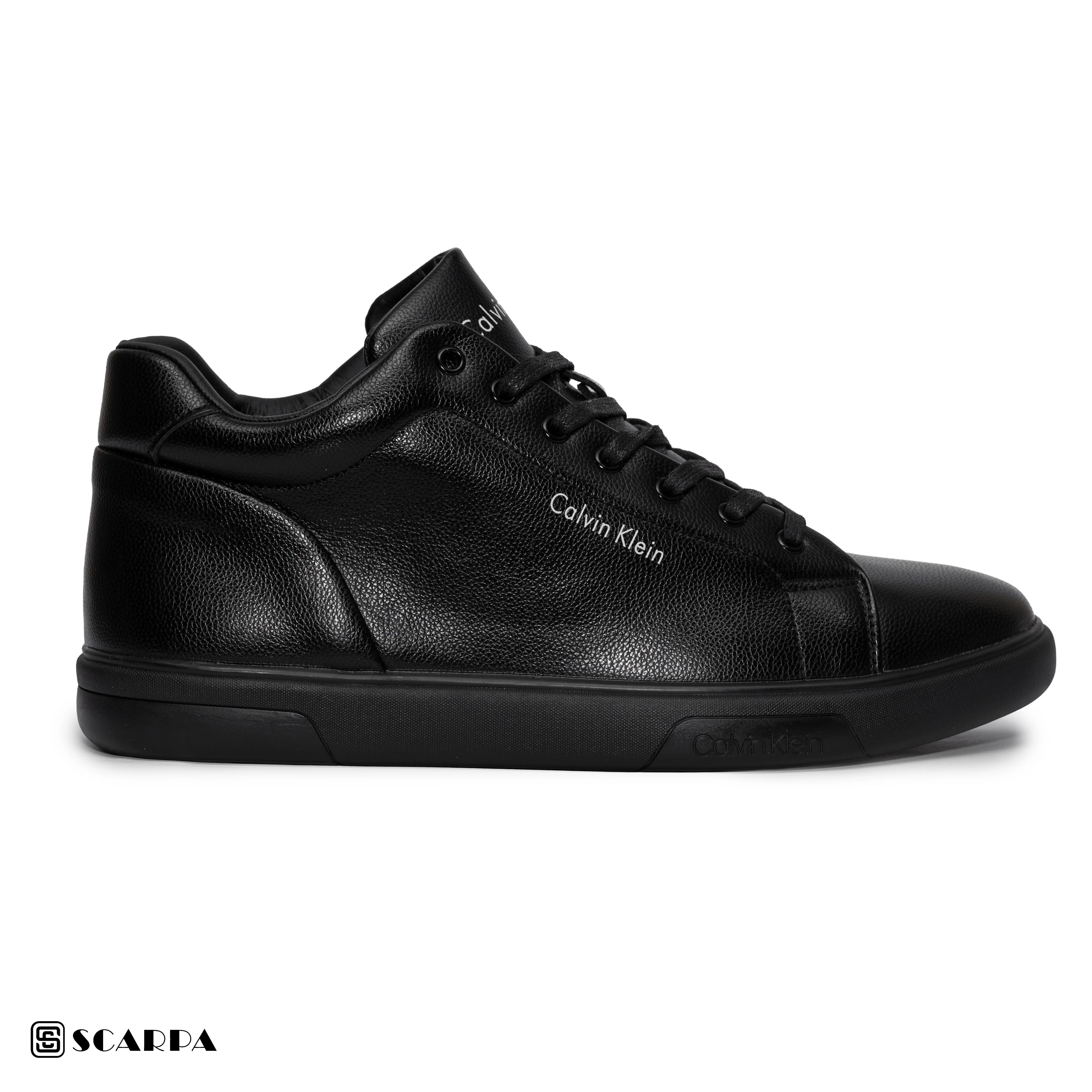 New comfartable Fashion Sneakers with BLACK Color ,Scarpa Model Calvin klein 2 - Image 2