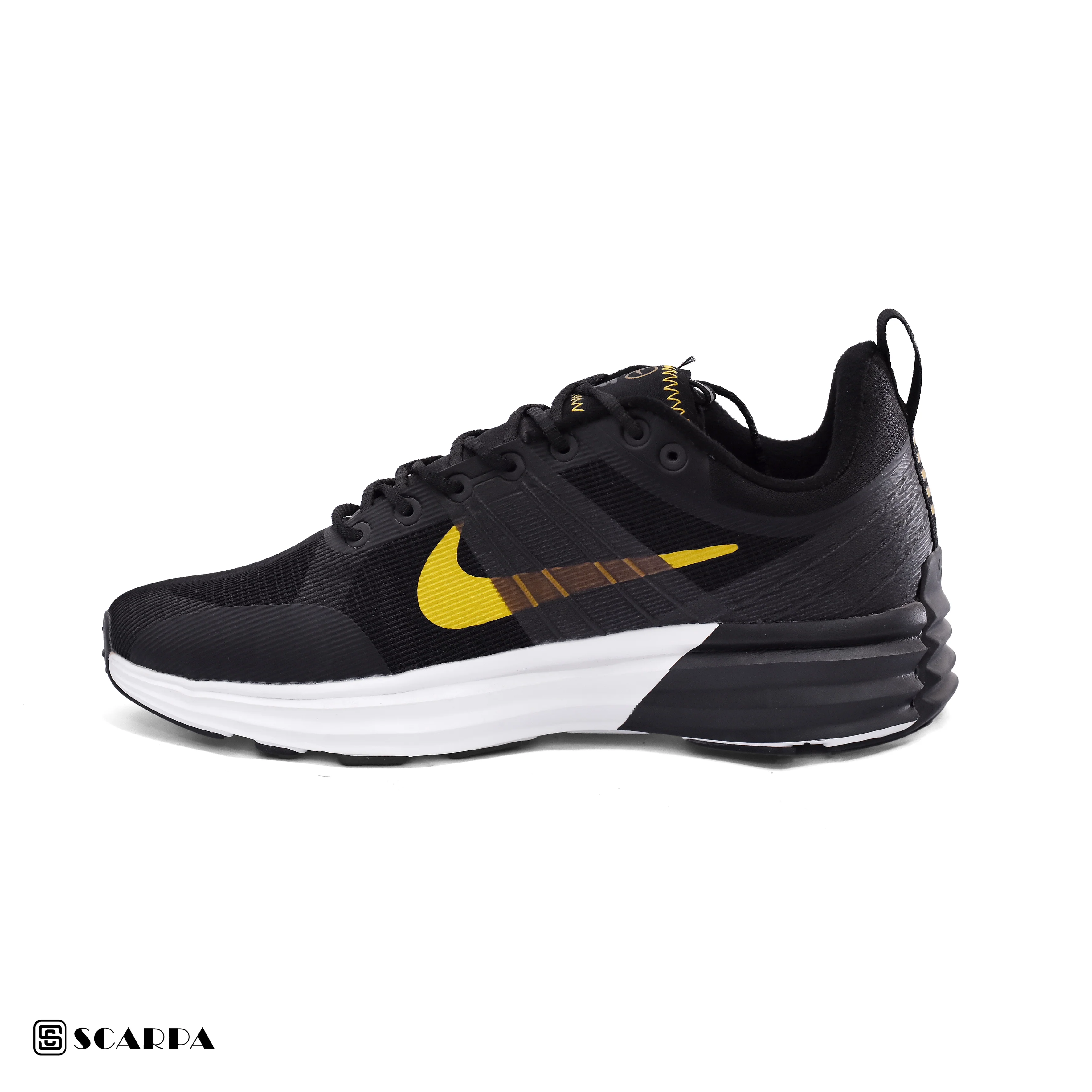 New comfartable Fashion Sneakers with BLACK&GOLD Color ,Scarpa Model NIKE LUNAR - Image 3