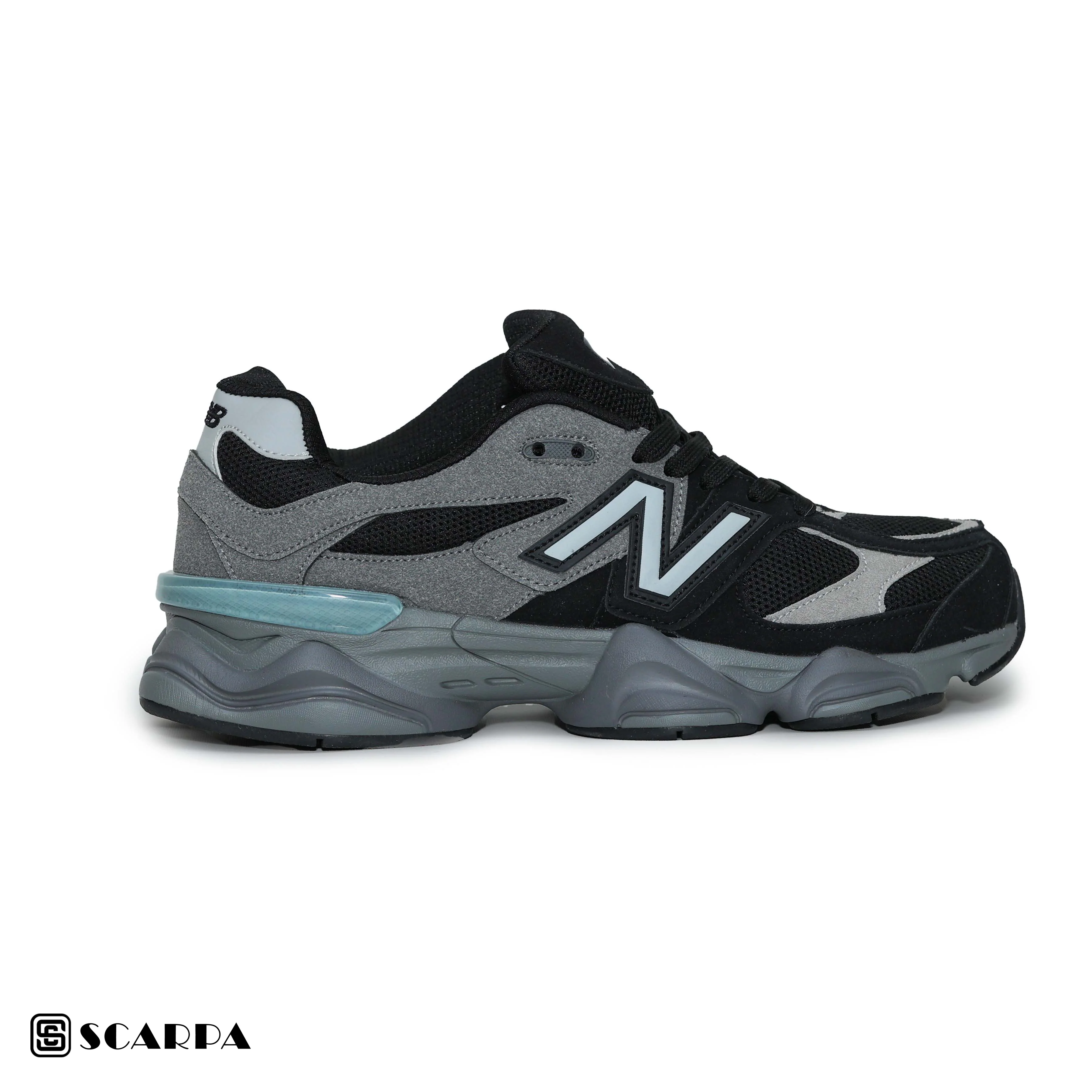 New comfartable Fashion Sneakers with BLACK & GRAY Color ,Scarpa Model NewBalance 9060 - Image 2