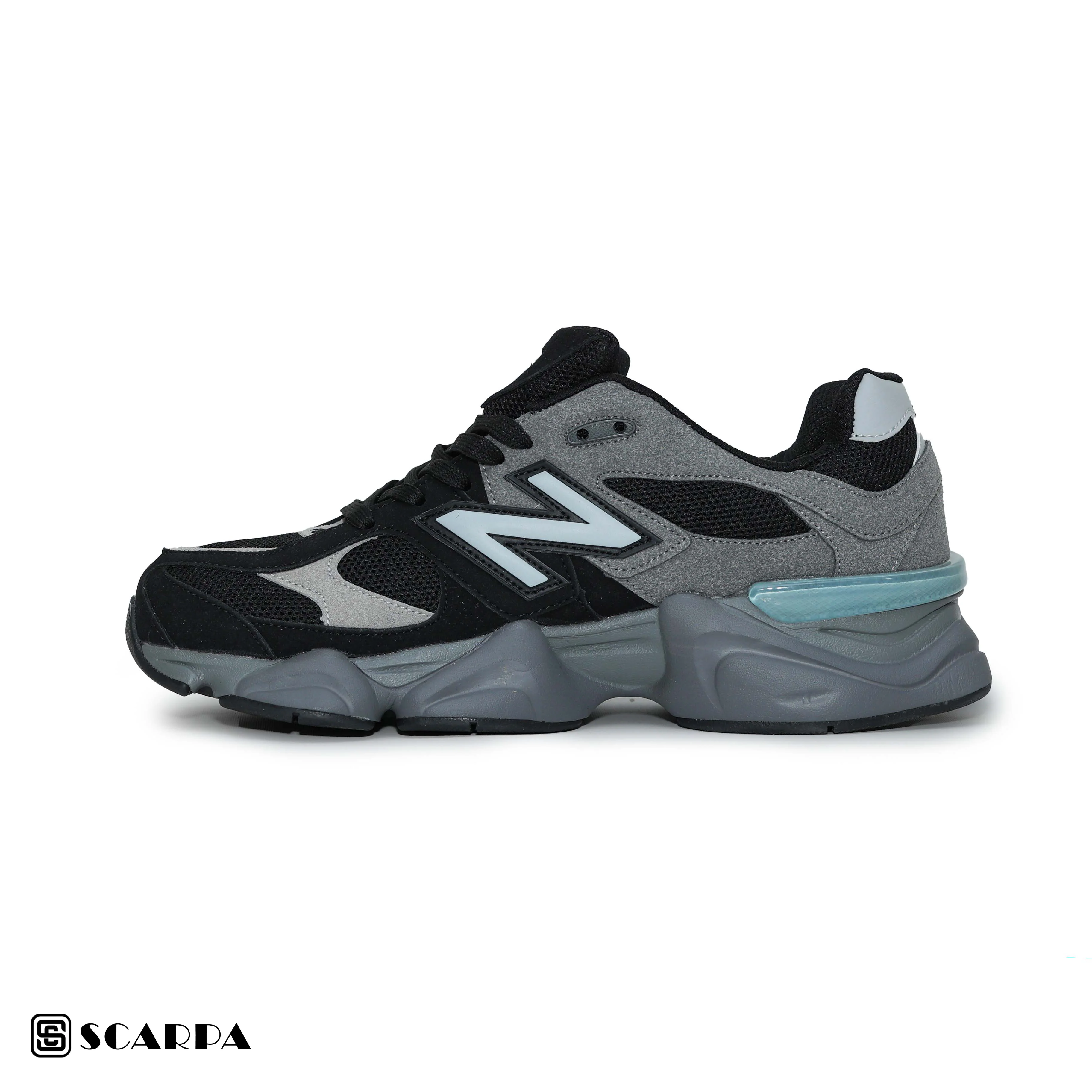 New comfartable Fashion Sneakers with BLACK & GRAY Color ,Scarpa Model NewBalance 9060 - Image 3