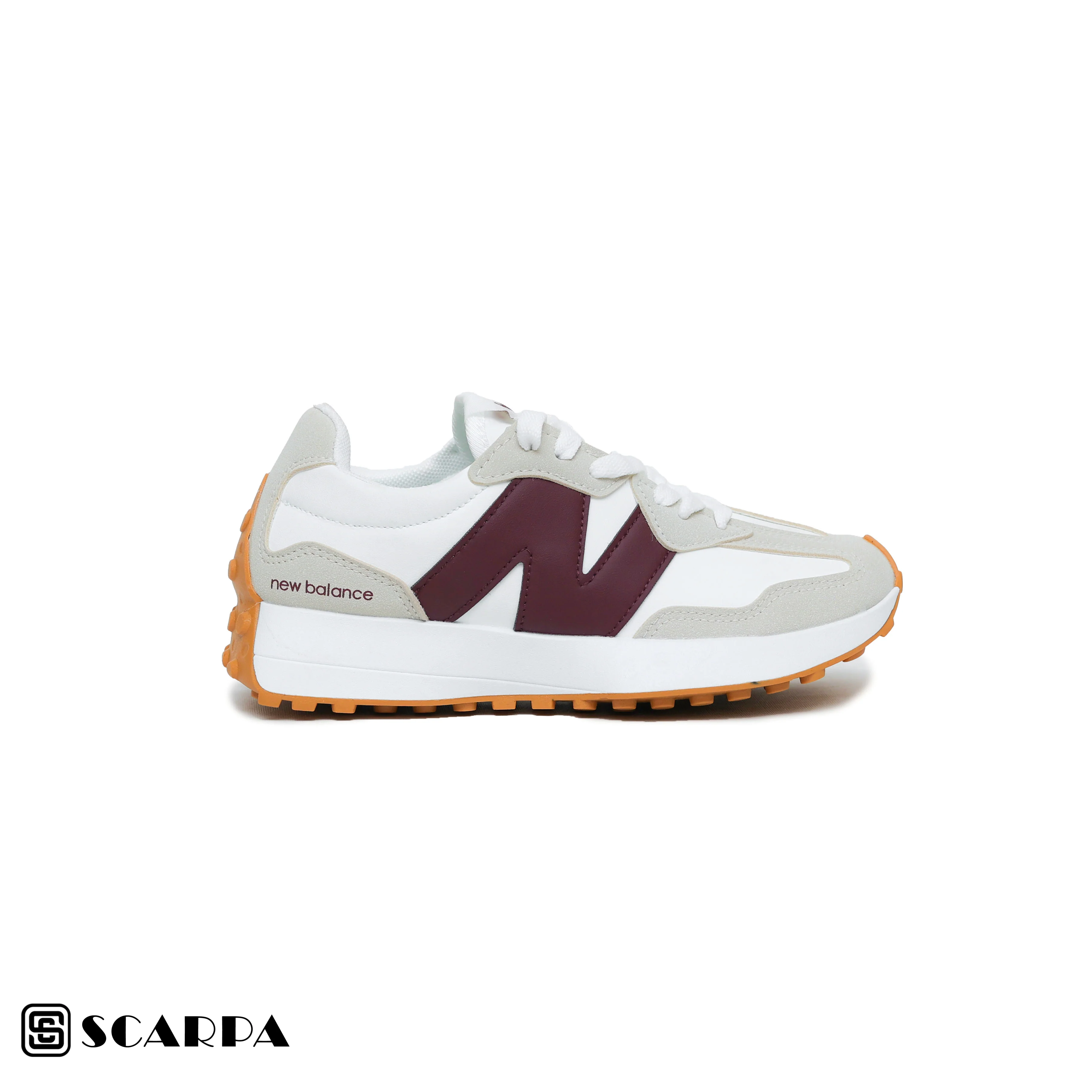 New comfartable Fashion Sneakers with WHITE&BROWEN Color ,Scarpa Model SH2-327 - Image 2