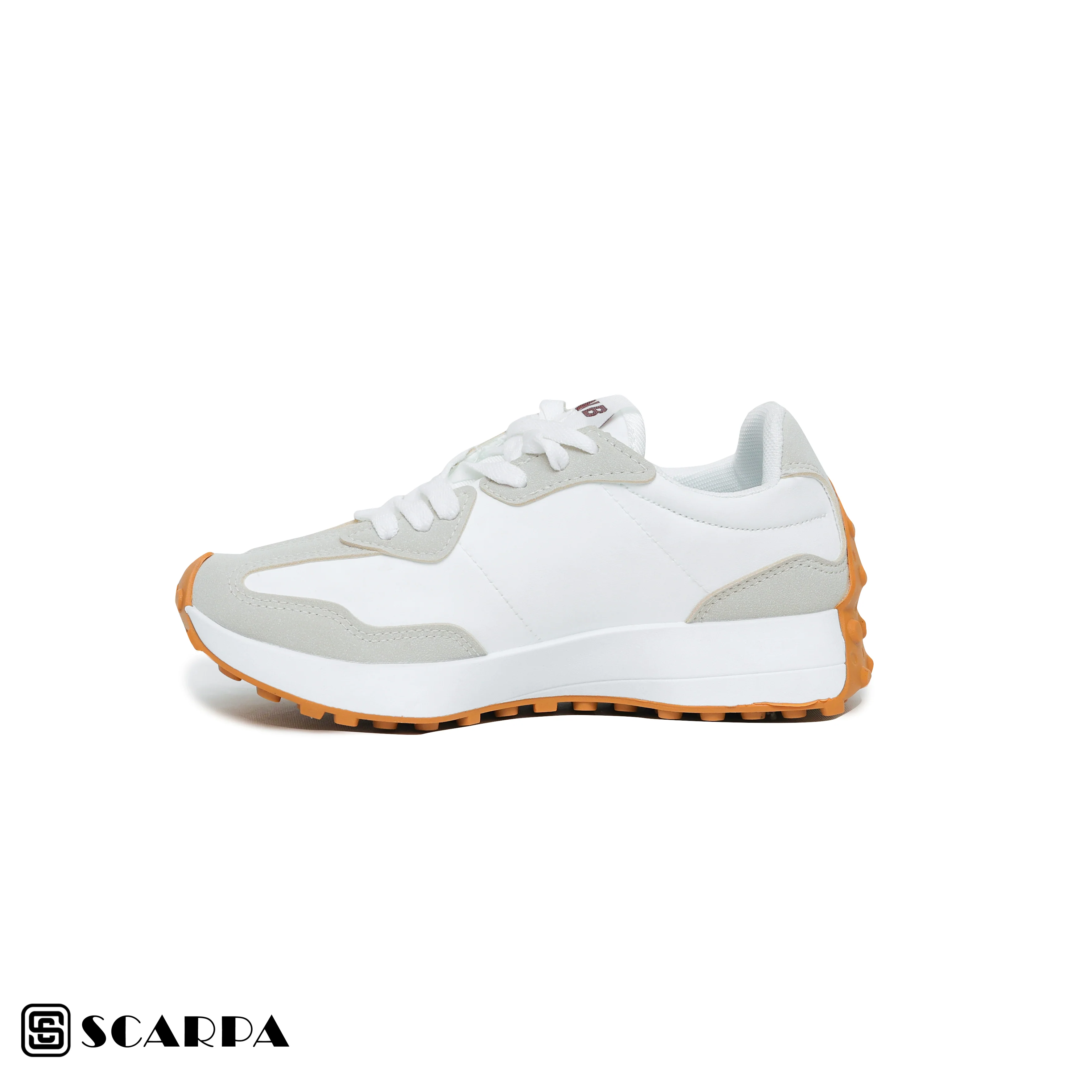New comfartable Fashion Sneakers with WHITE&BROWEN Color ,Scarpa Model SH2-327 - Image 3