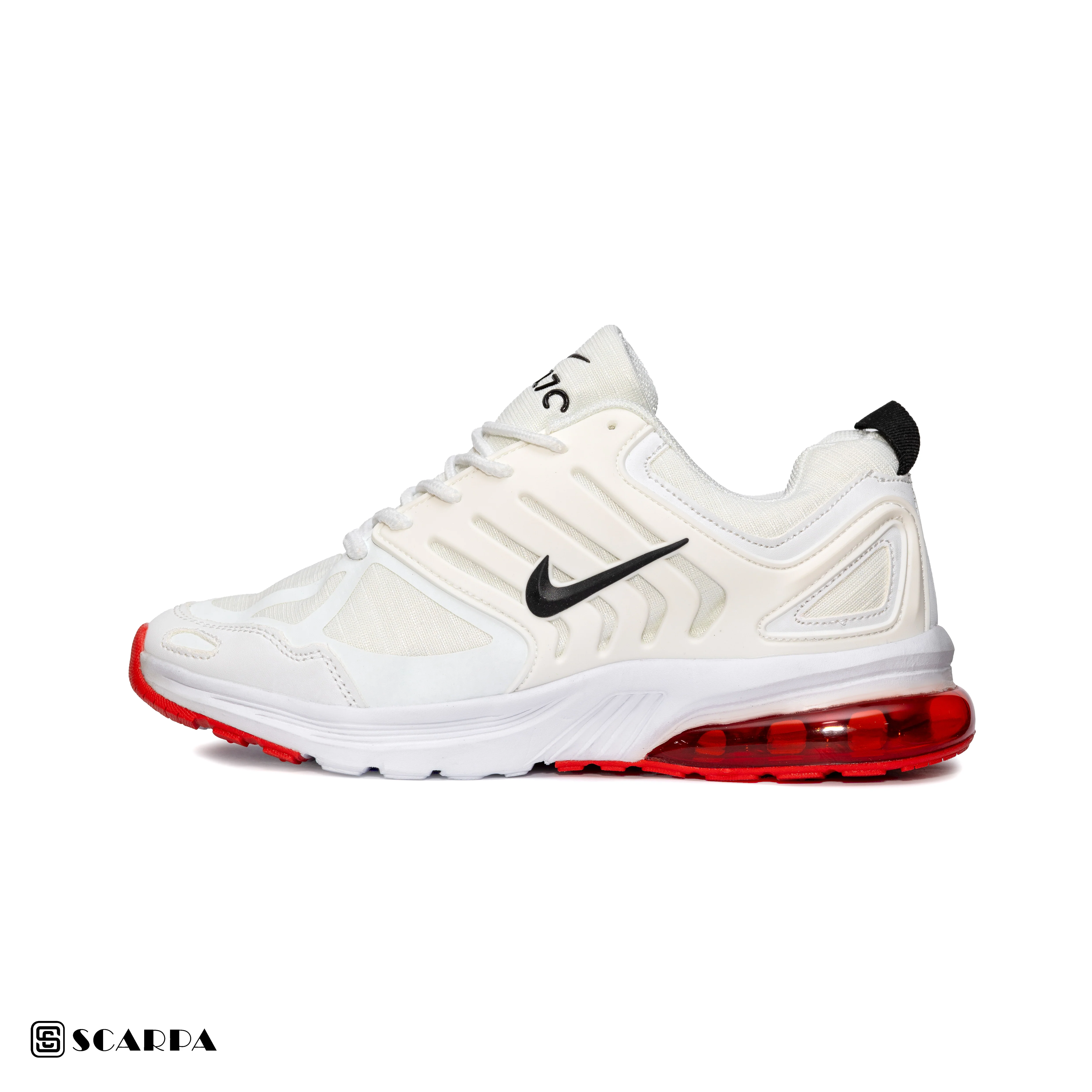 New comfartable Fashion Sneakers with WHITE&RED Color ,Scarpa Model AIR 270 - Image 2