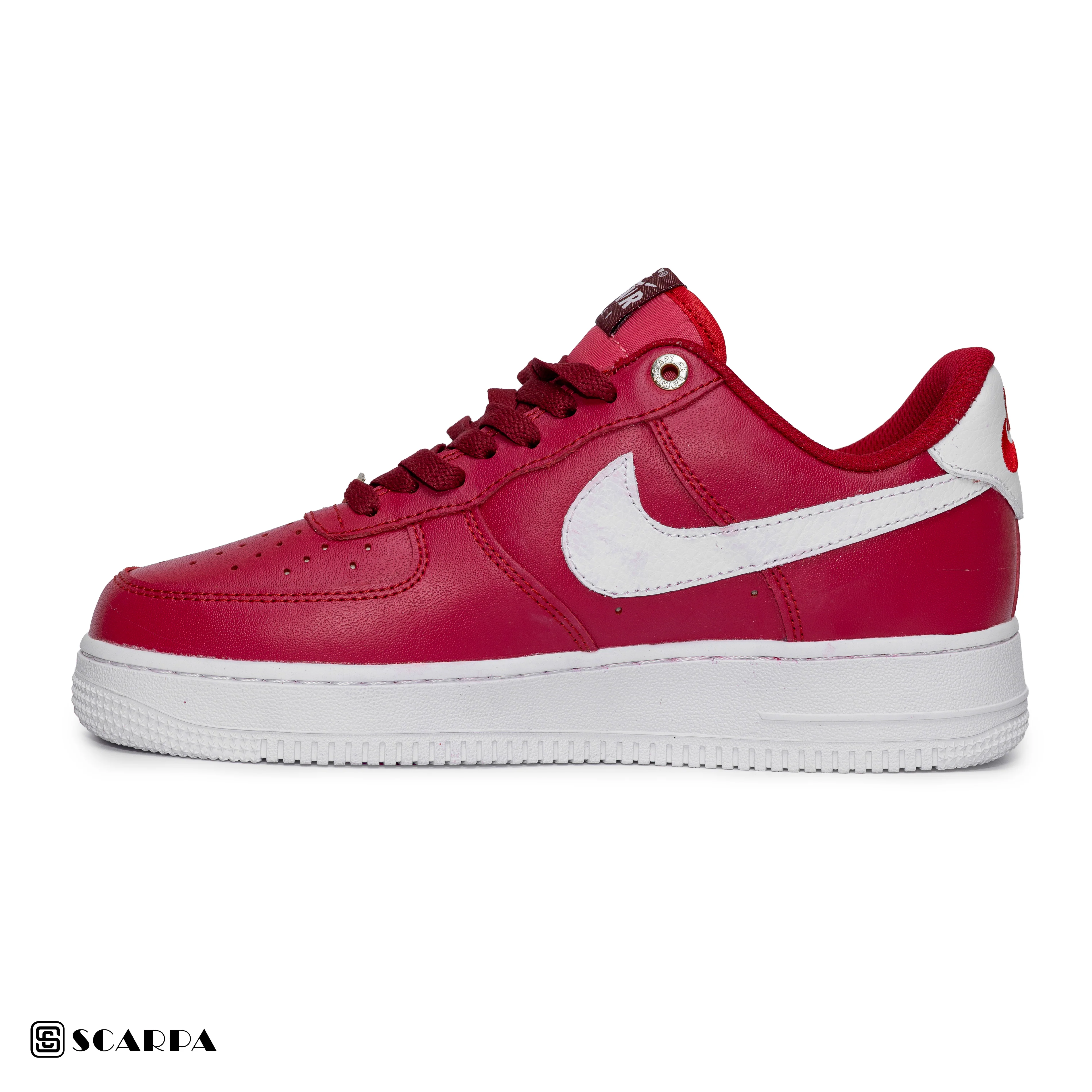 New comfartable Fashion Sneakers with WHITE&RED Color ,Scarpa Model NIKE AIR FORCE - Image 3