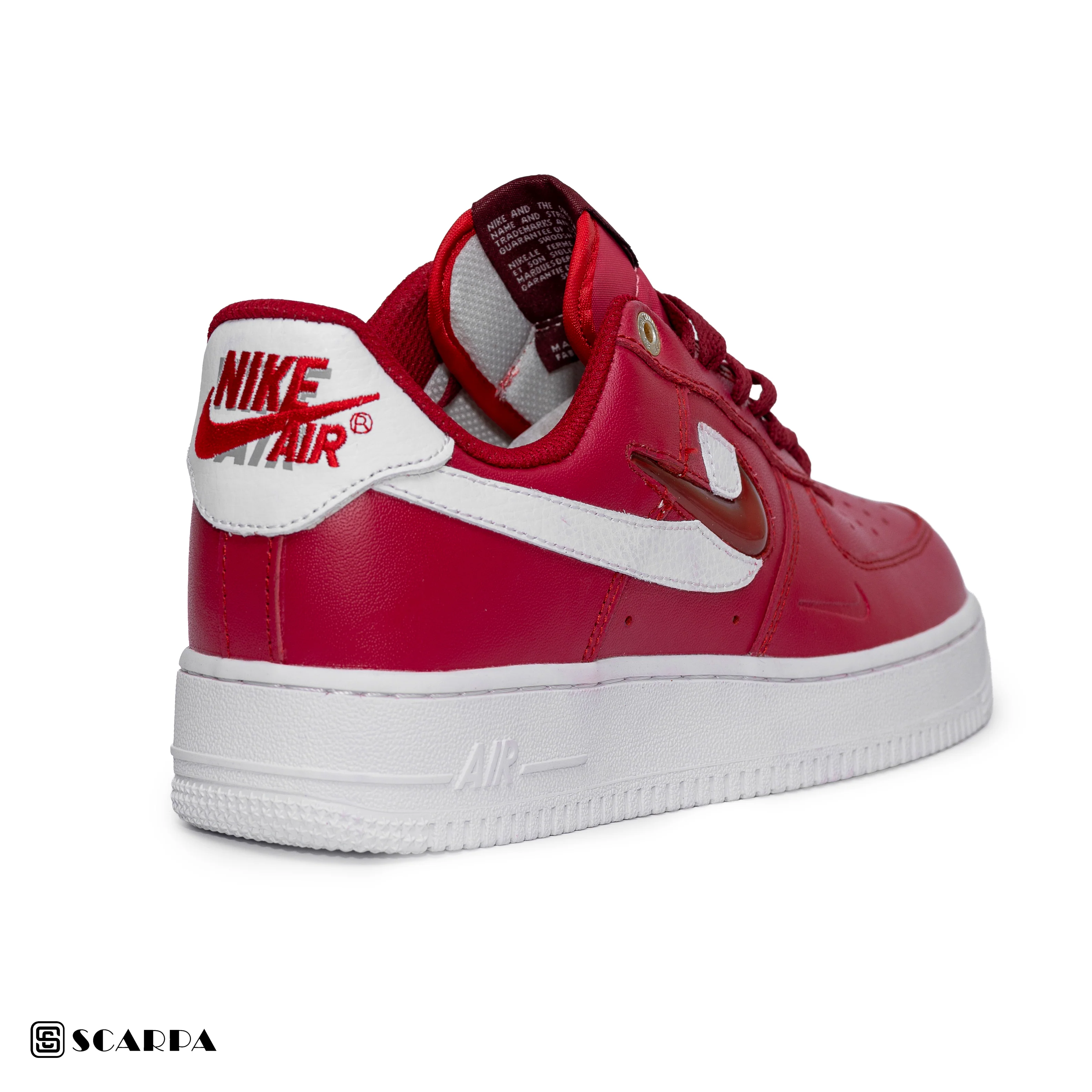 New comfartable Fashion Sneakers with WHITE&RED Color ,Scarpa Model NIKE AIR FORCE - Image 4