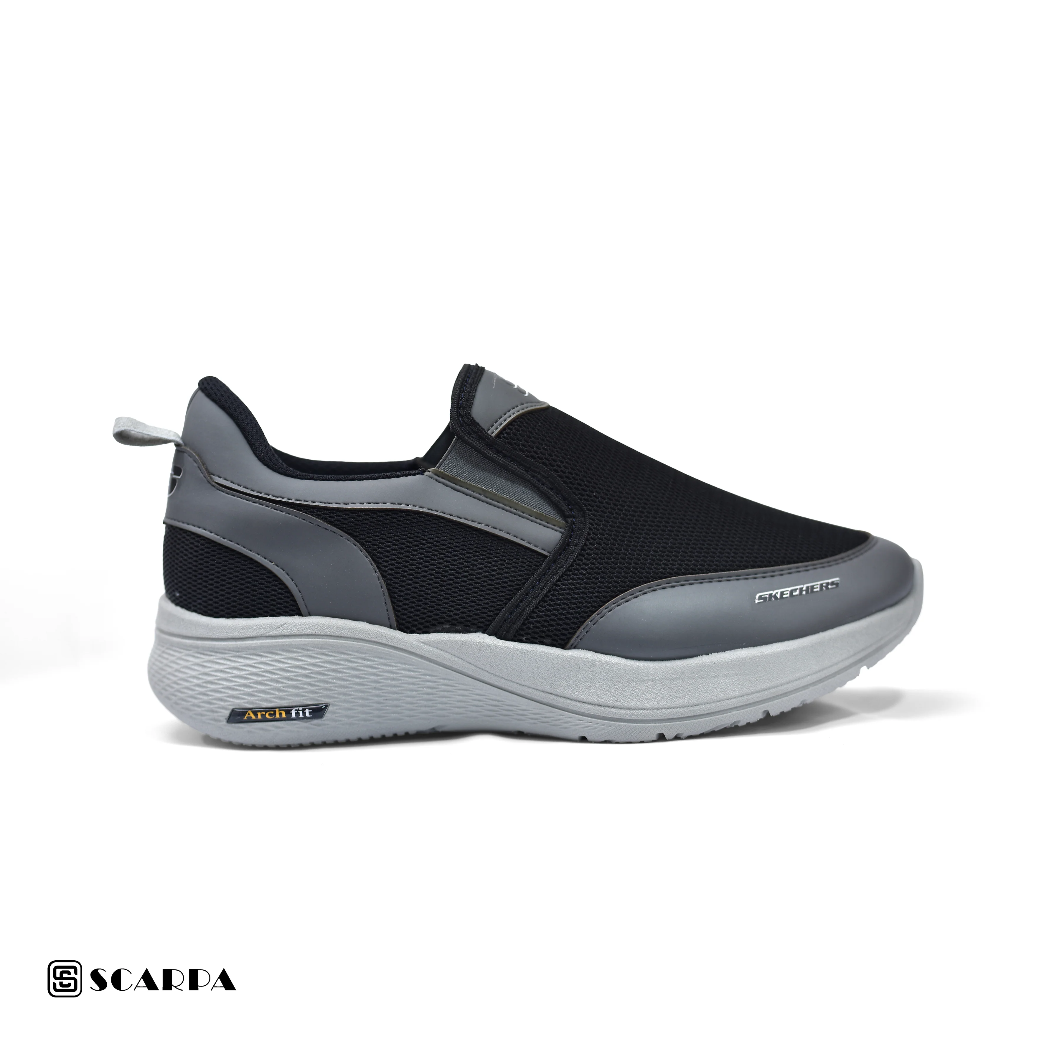 New comfartable Men's Skechers with BLACK&GRAY Color ,Model  SC S100 - Image 2