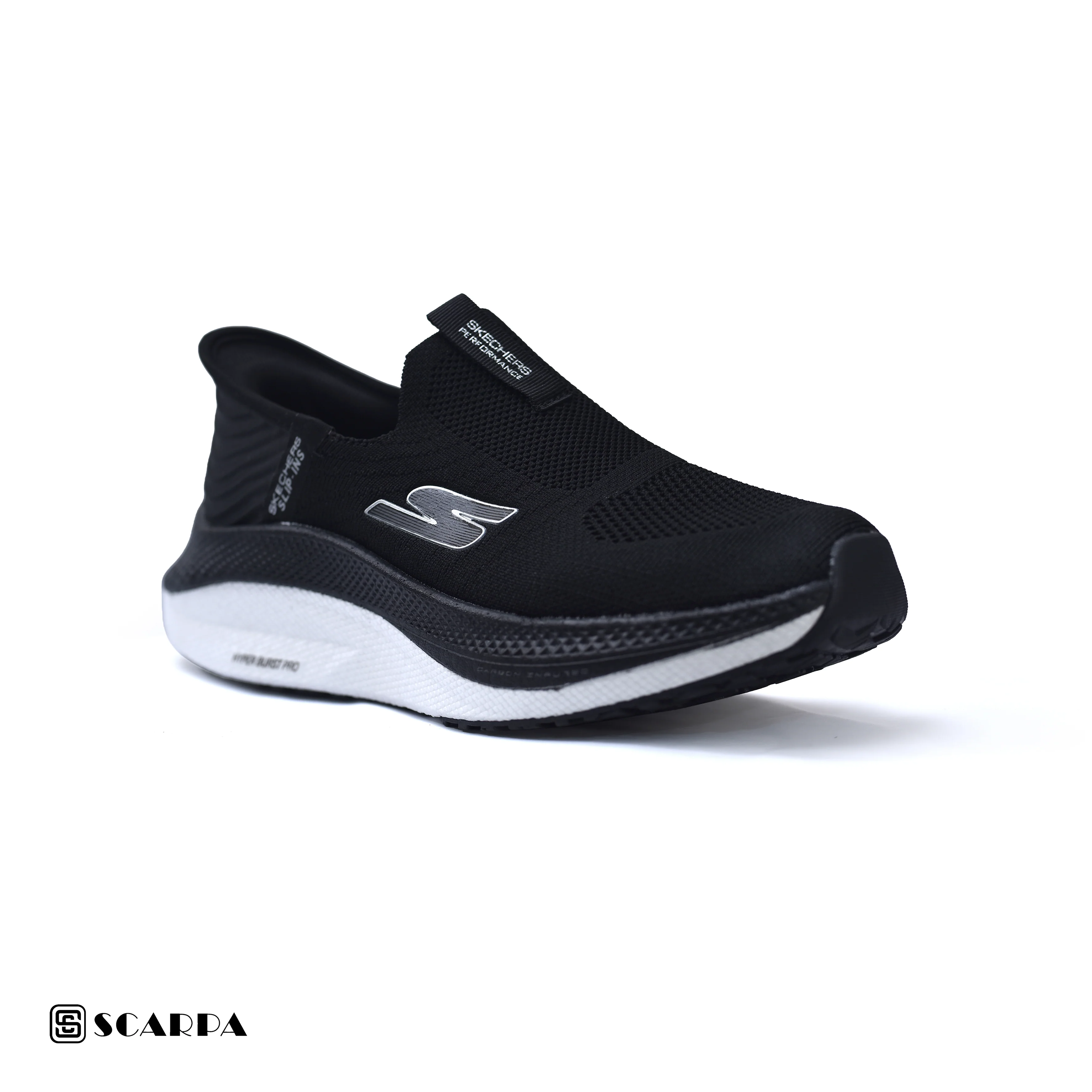 New comfartable Men's Skechers with BLACK&WHITE Color ,Model SC SLIP 3
