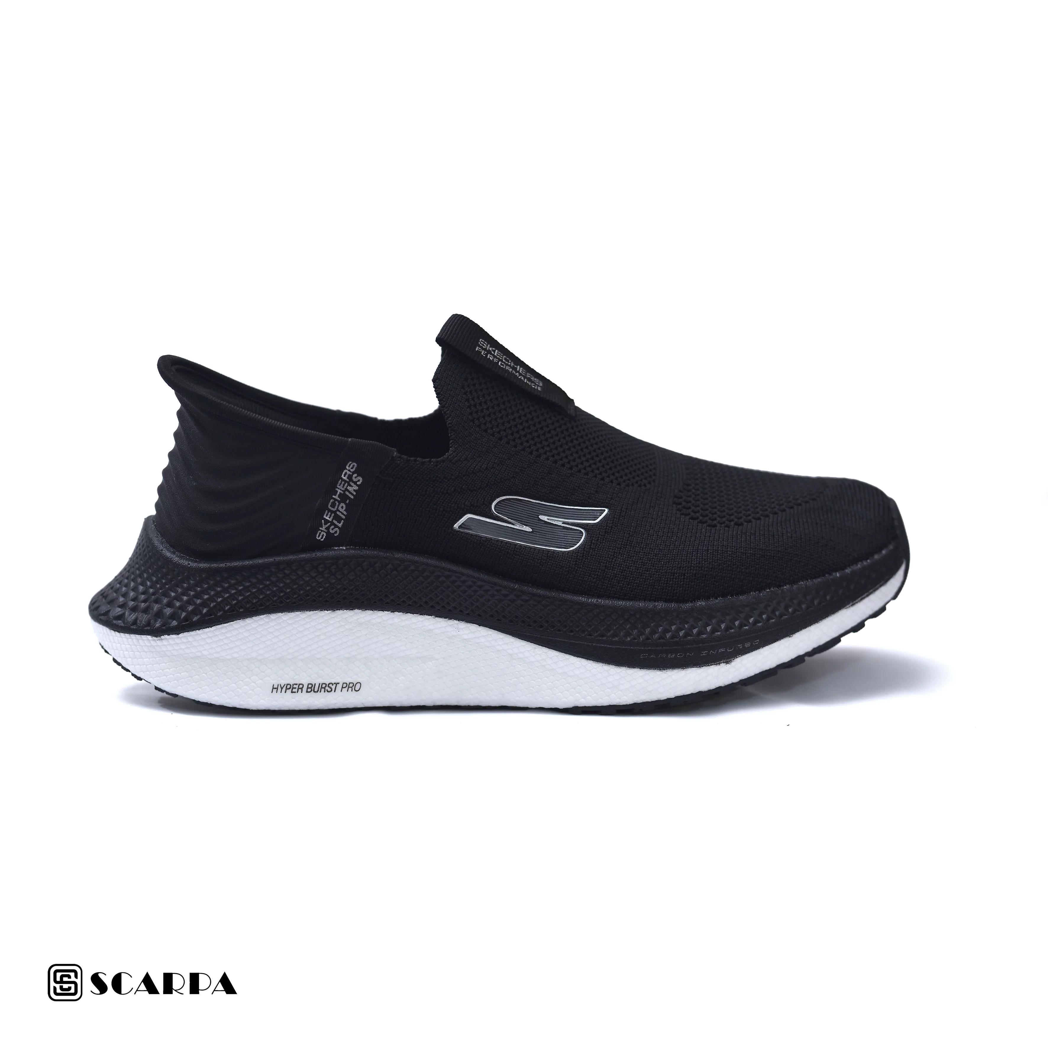 New comfartable Men's Skechers with BLACK&WHITE Color ,Model SC SLIP 3 - Image 2