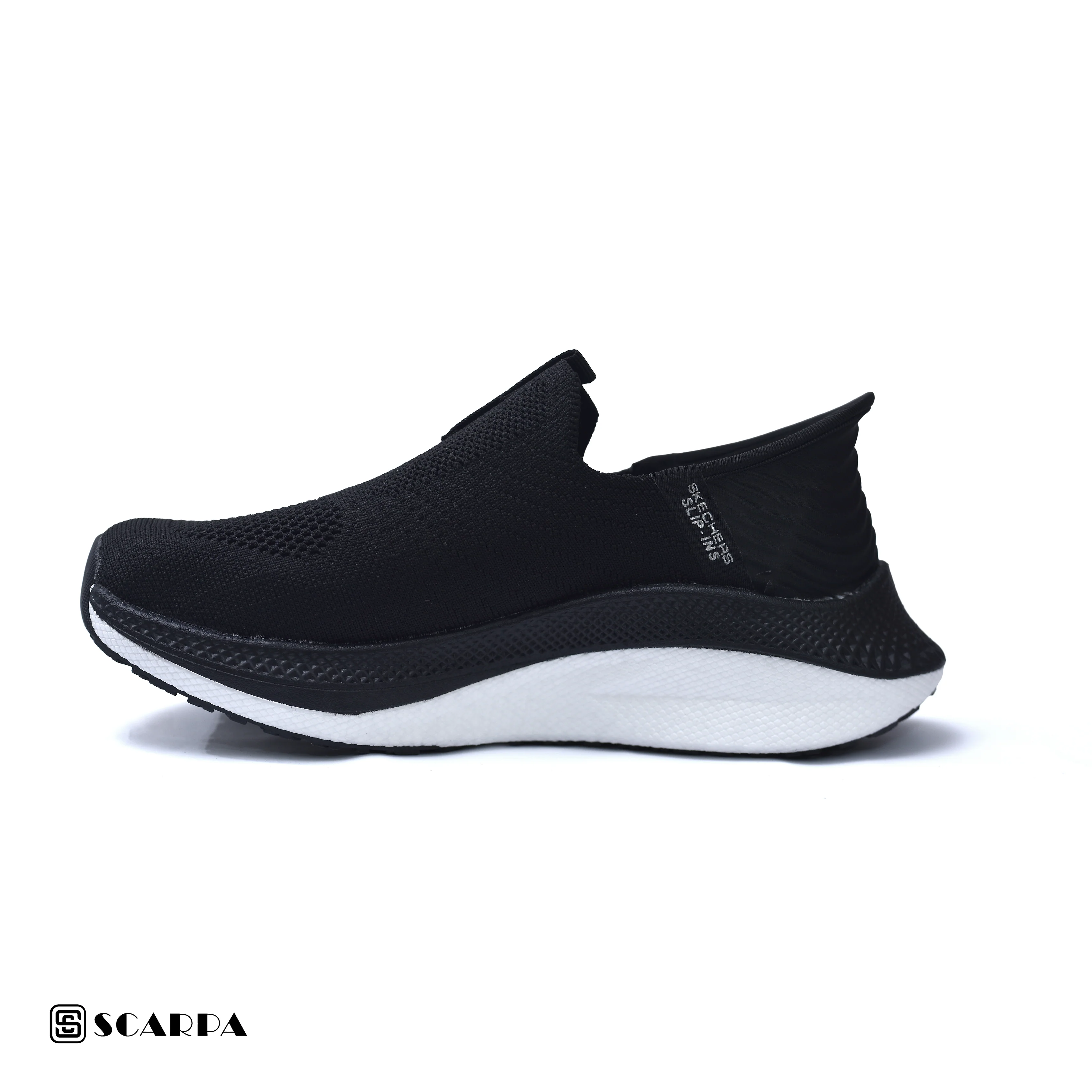 New comfartable Men's Skechers with BLACK&WHITE Color ,Model SC SLIP 3 - Image 3