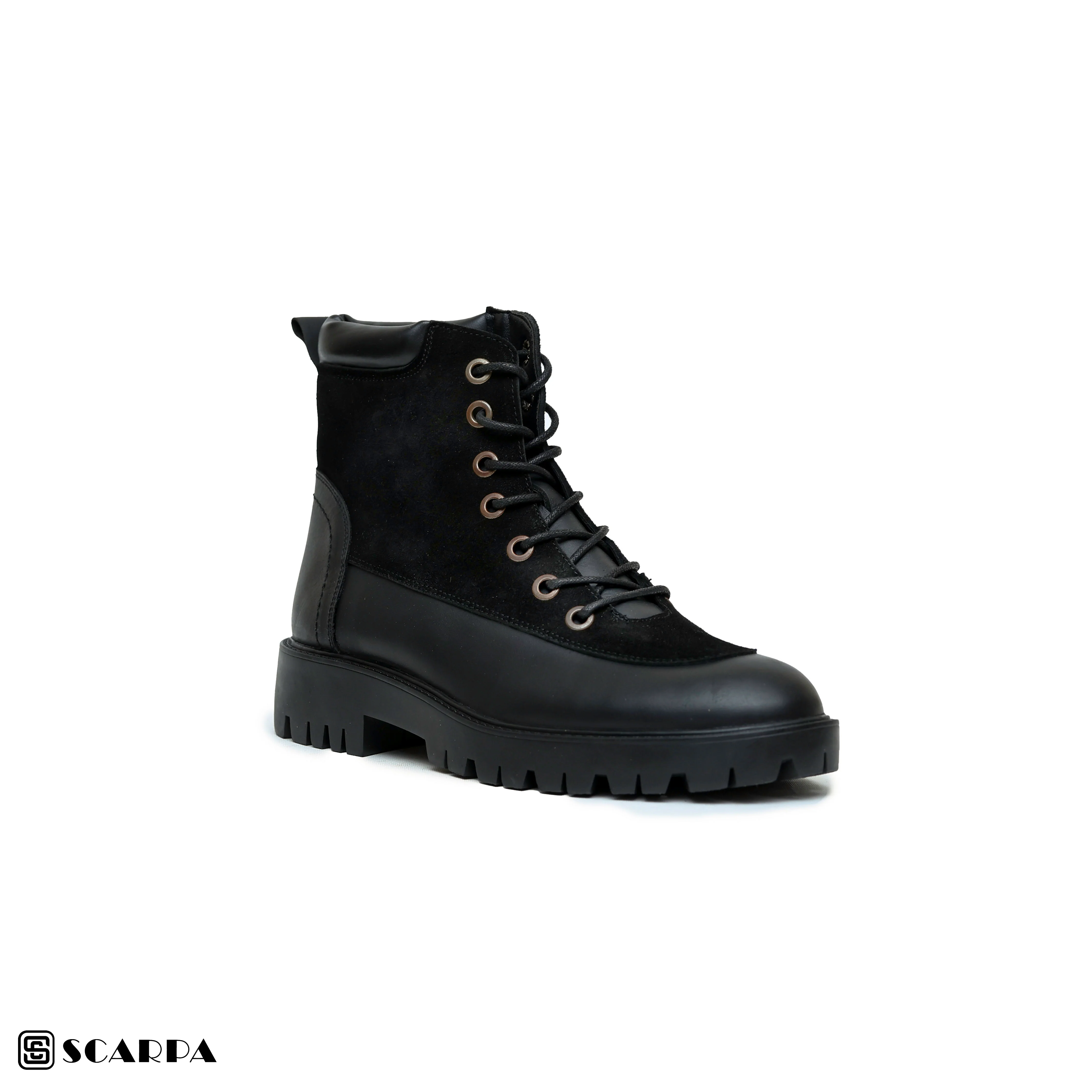 New comfartable Scarpa Leather Boot with BLACK Color Model V R09