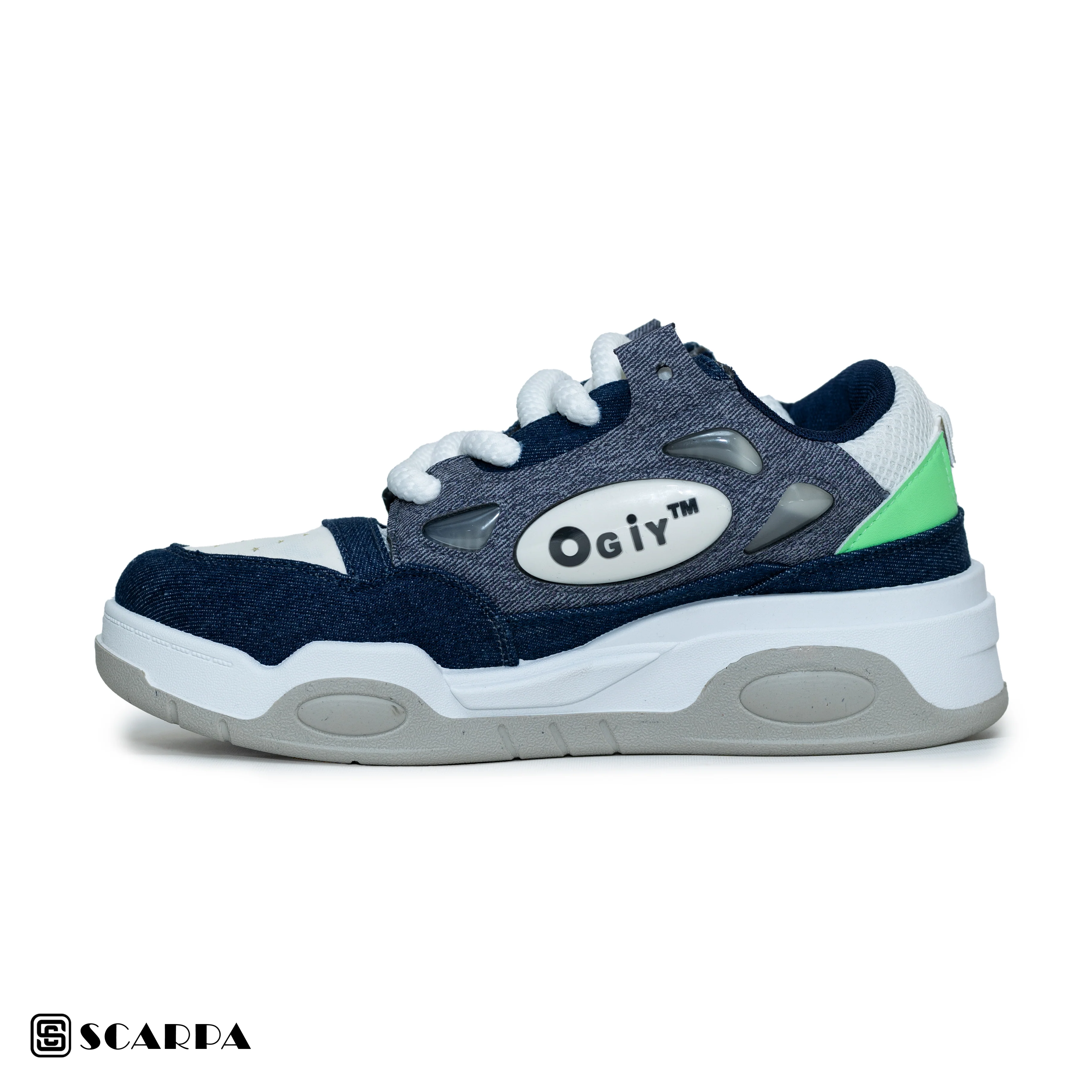 Scarpaa Comfartable Fashion Men Sneakers model OG 17 BLUE/GRAY - Image 3