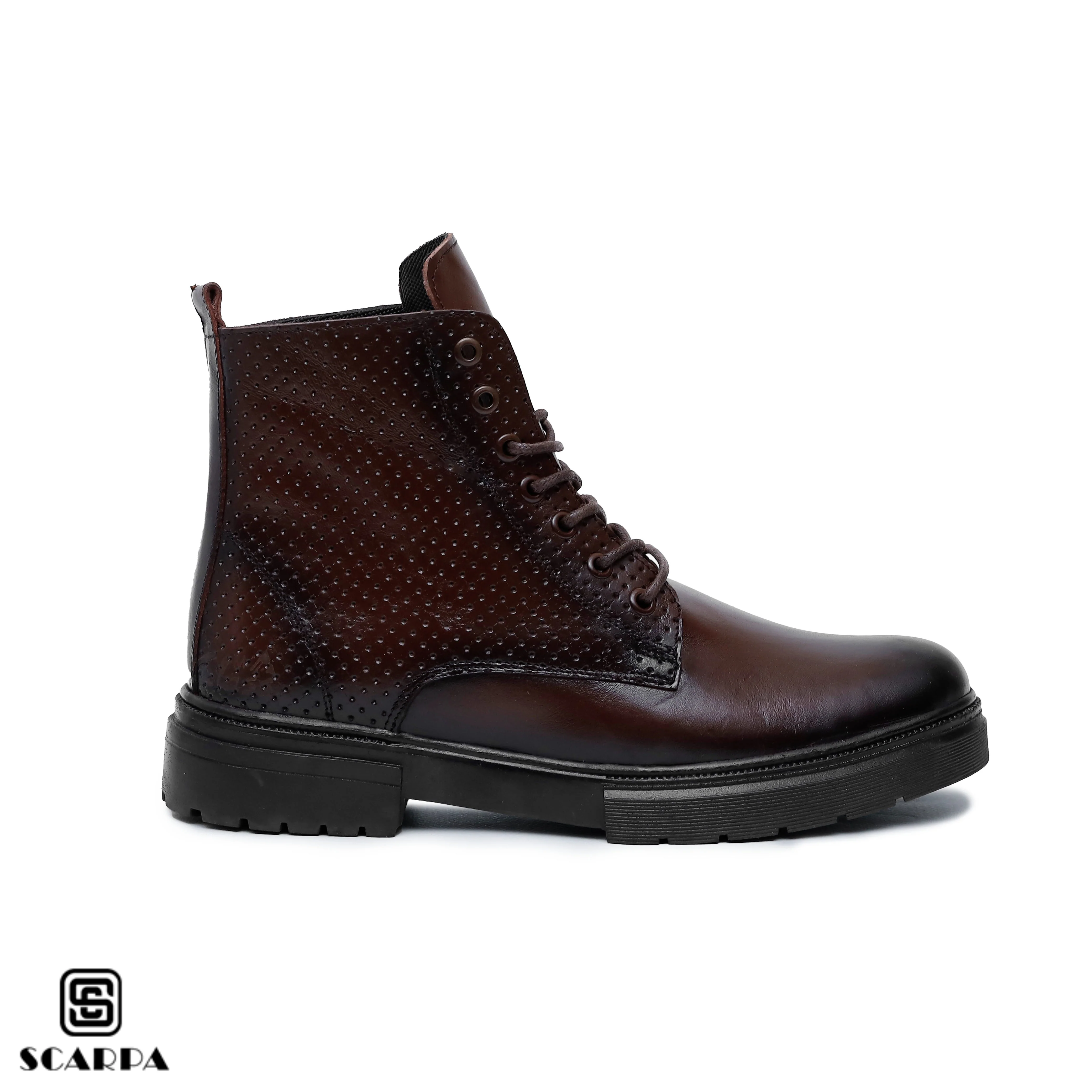Scarpa Leather Boot with BROWEN Color Model CL 815