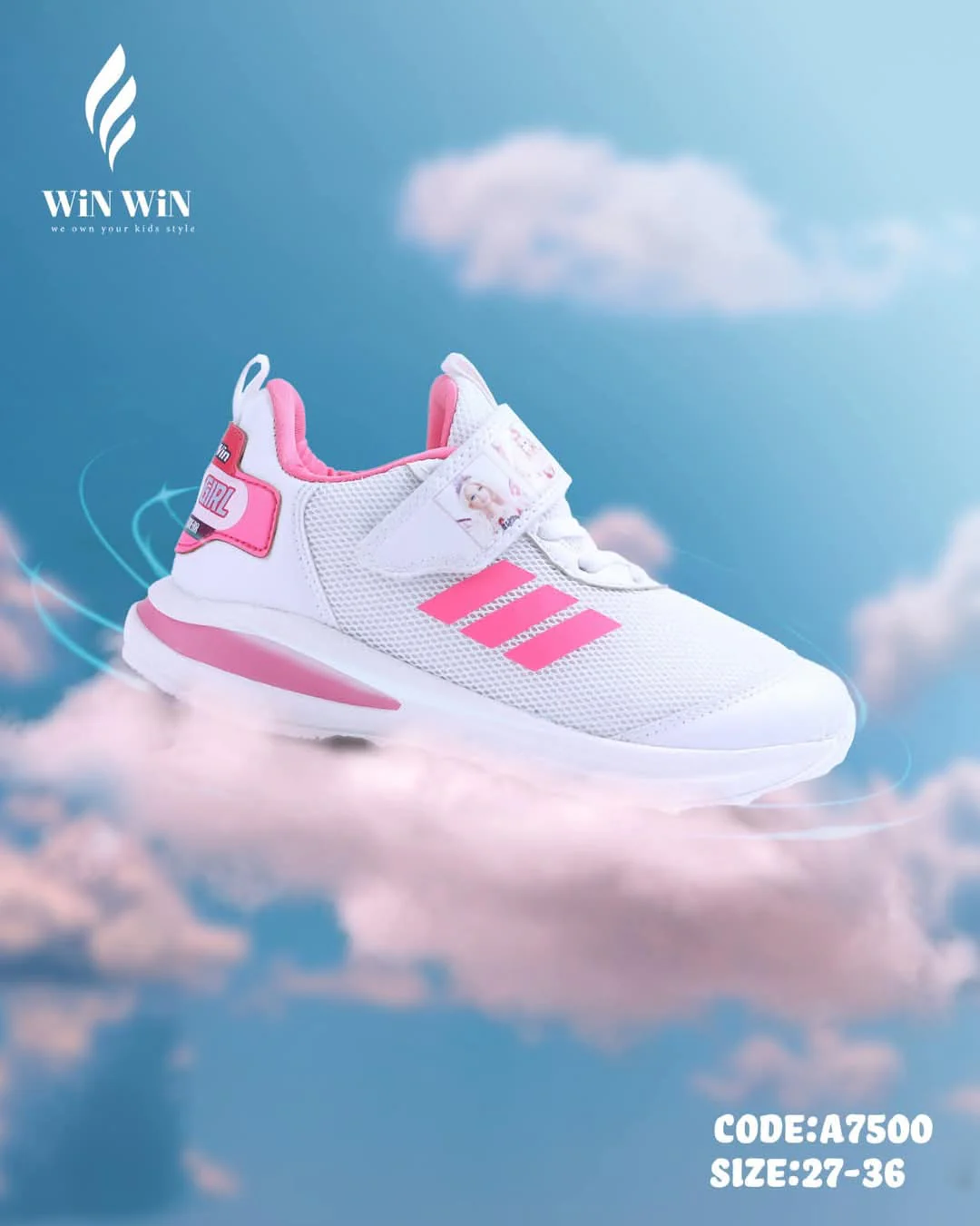 Scarpaa Comfartable Fashion KIDS Sneakers model kids R 7501-WHITE - Image 5