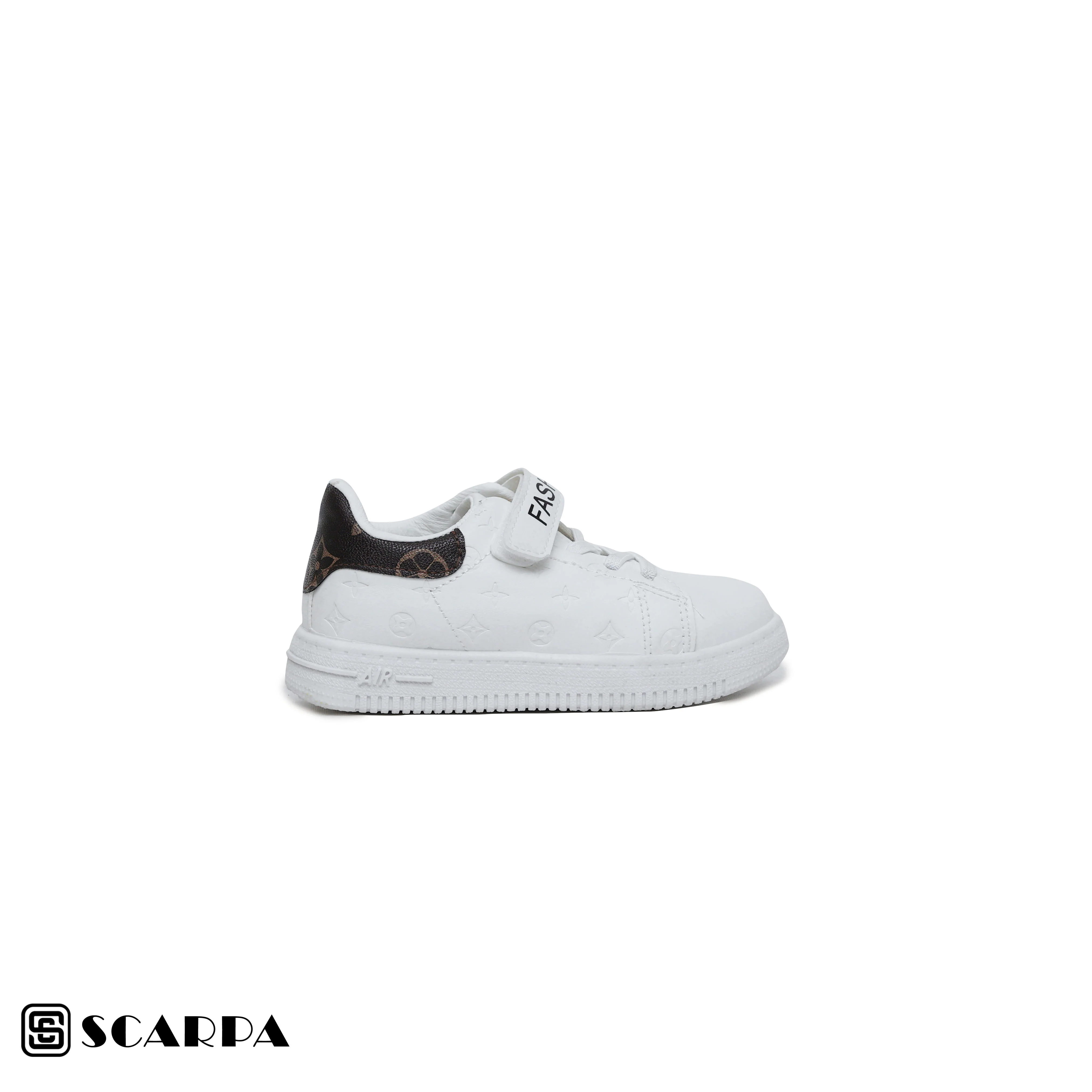 Scarpaa Comfartable Fashion KIDS Sneakers model kids7206-WHITE&BROWEN - Image 2