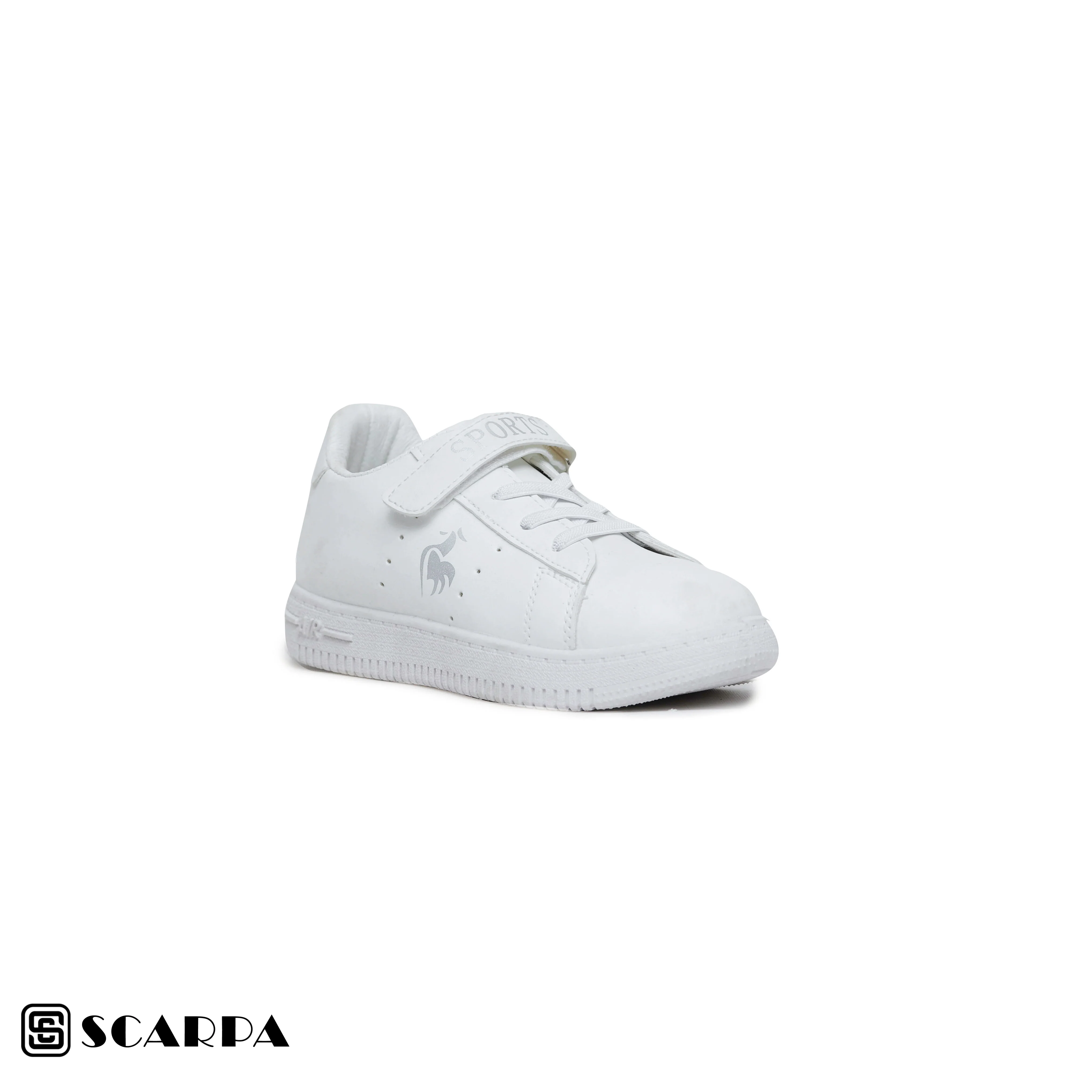 Scarpaa Comfartable Fashion KIDS Sneakers model kids7327-WHITE&GRAY - Image 3