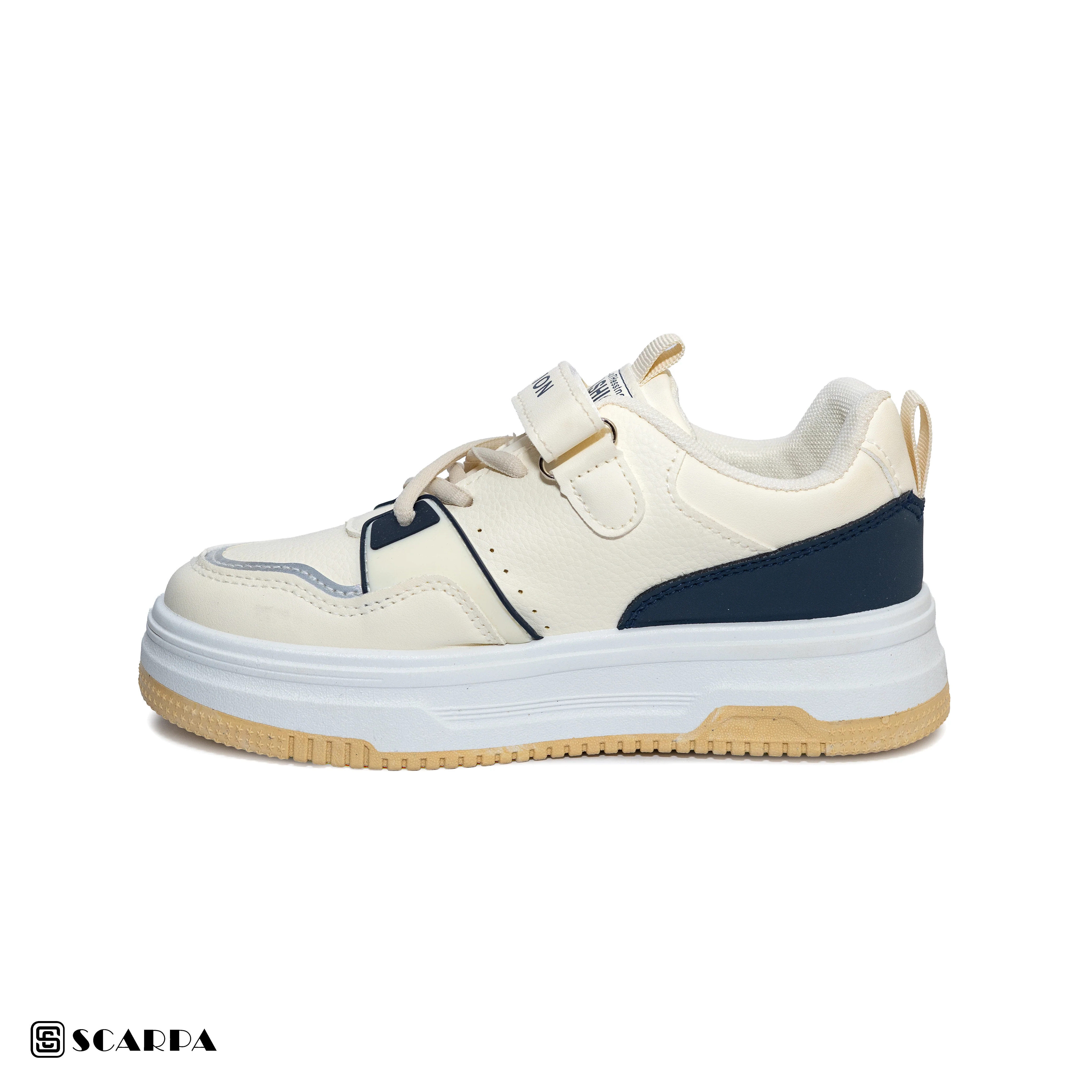 Scarpaa Comfartable Fashion KIDS Sneakers model S-207-WHITE&BEIGE - Image 3
