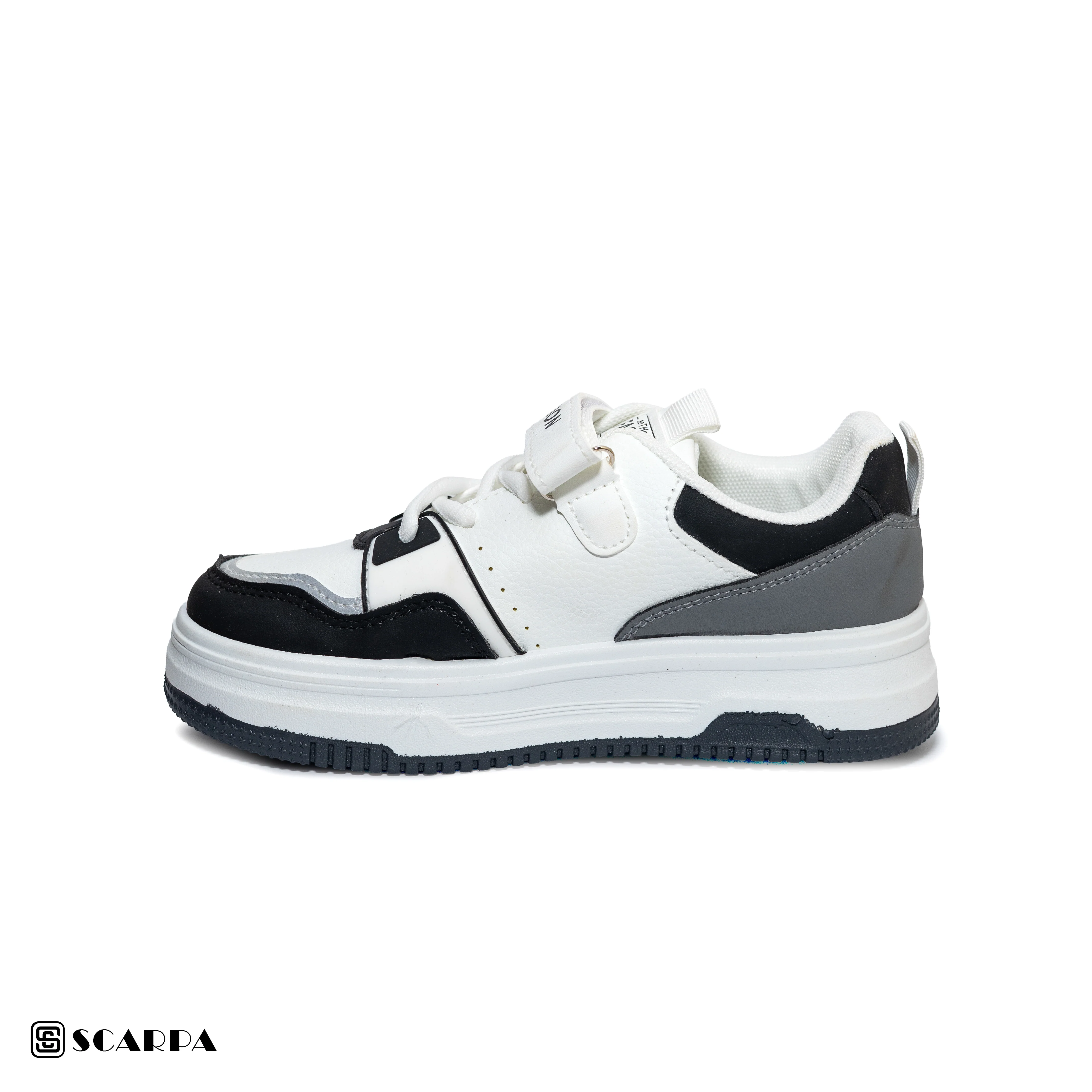Scarpaa Comfartable Fashion KIDS Sneakers model S-207-WHITE&BLACK - Image 3