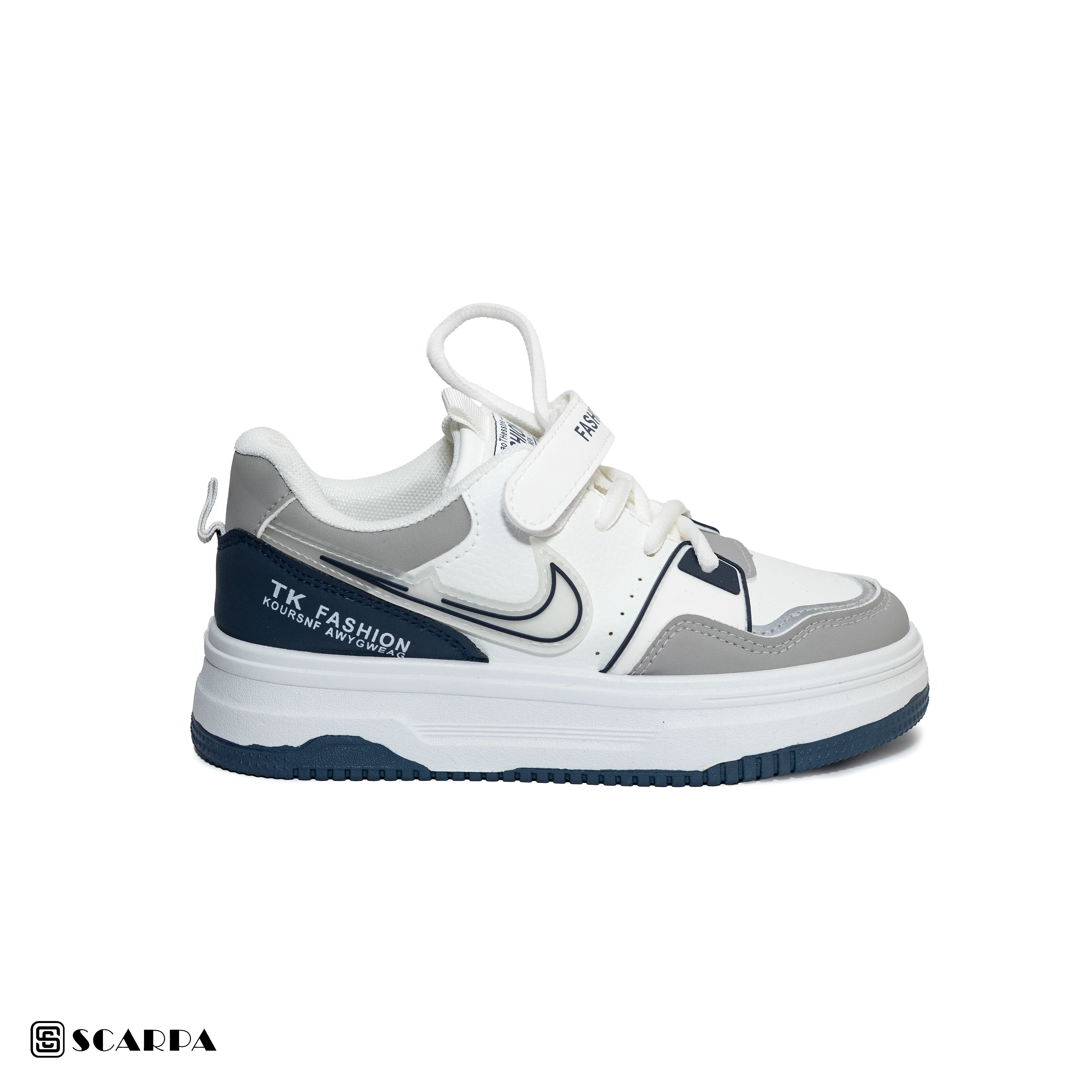Scarpaa Comfartable Fashion KIDS Sneakers model S-207-WHITE&BLUE - Image 2