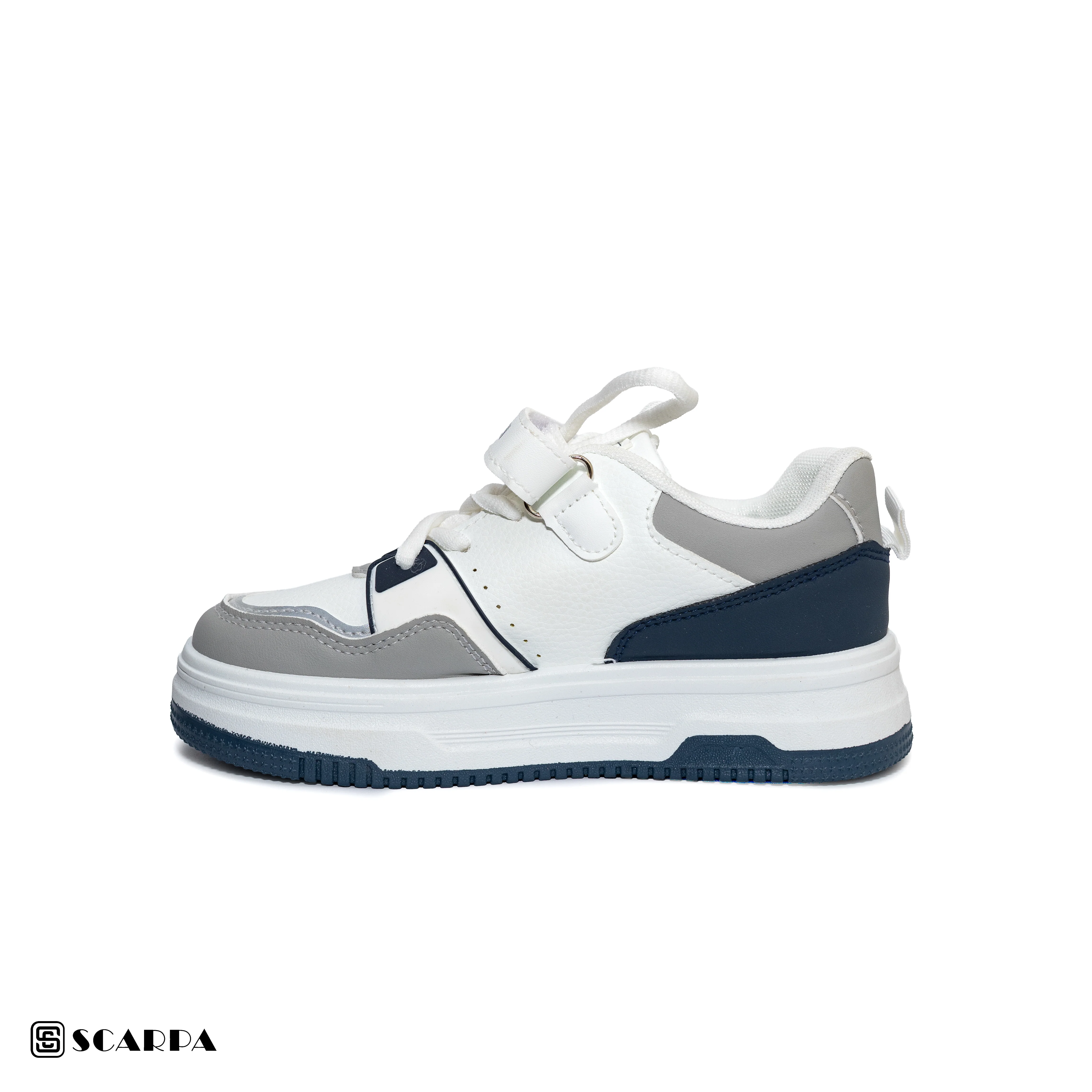 Scarpaa Comfartable Fashion KIDS Sneakers model S-207-WHITE&BLUE - Image 3